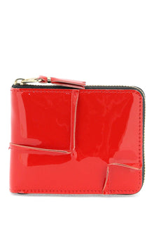  Comme Des Garcons Wallet zip around patent leather wallet with zipper