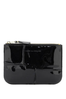  Comme Des Garcons Wallet zip around patent leather wallet with zipper