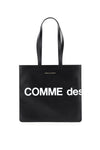 Comme Des Garcons Wallet leather tote bag with logo