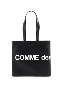  Comme Des Garcons Wallet leather tote bag with logo