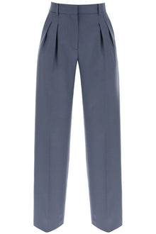  Loulou Studio sbiru double pleat trousers