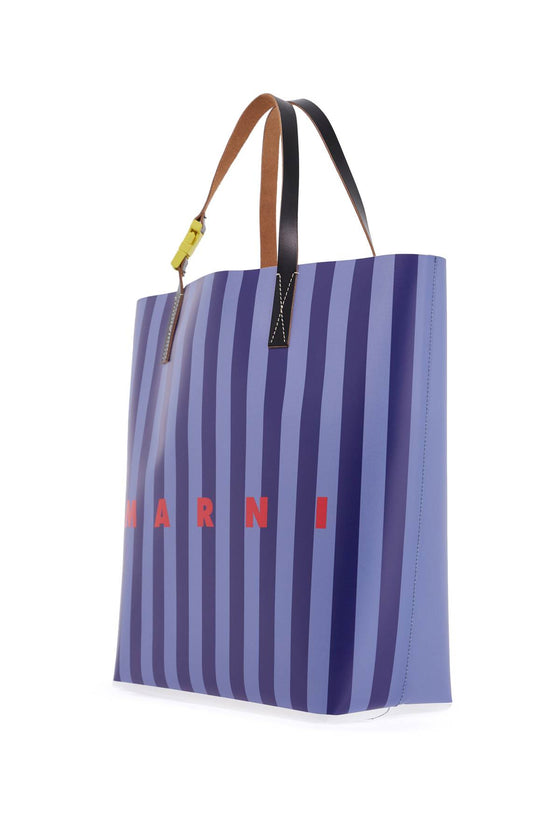 Marni striped tribeca tote bag