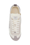 Pinko white latte knit fabric sneakers with light gray details