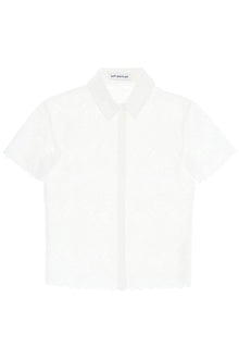  Self-Portrait Self Portrait short-sleeved sangallo lace shirt