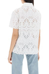 Self-Portrait Self Portrait short-sleeved sangallo lace shirt