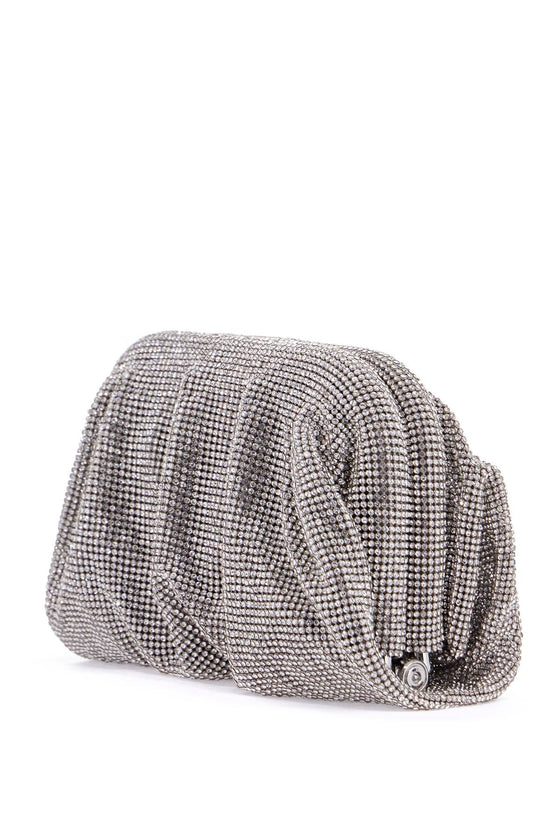 Benedetta Bruzziches venus la petite evening bag in silver rhinestone net small