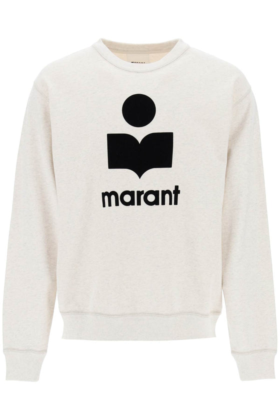 Marant mikoy flocked logo sweatshirt