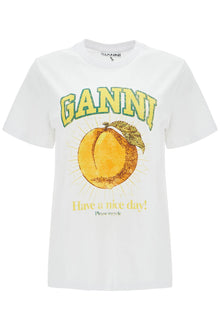  Ganni relaxed fit printed t-shirt