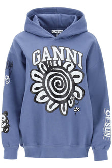  Ganni hoodie with graphic prints