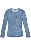 Ganni long-sleeved denim effect top for