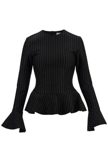  Ganni long-sleeved peplum