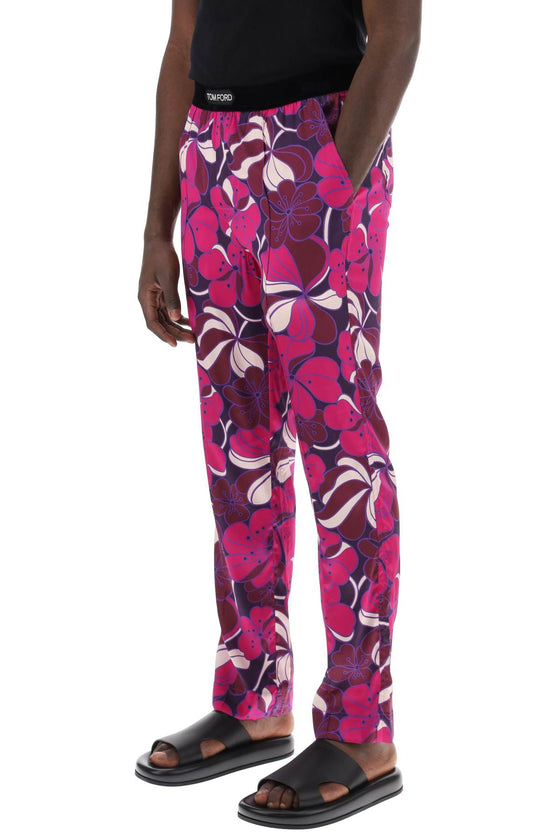 Tom Ford pajama pants in floral silk