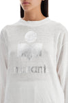 Isabel Marant Etoile klowia t-shirt with metallic logo print