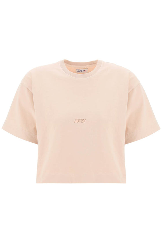 Autry boxy t-shirt with debossed logo