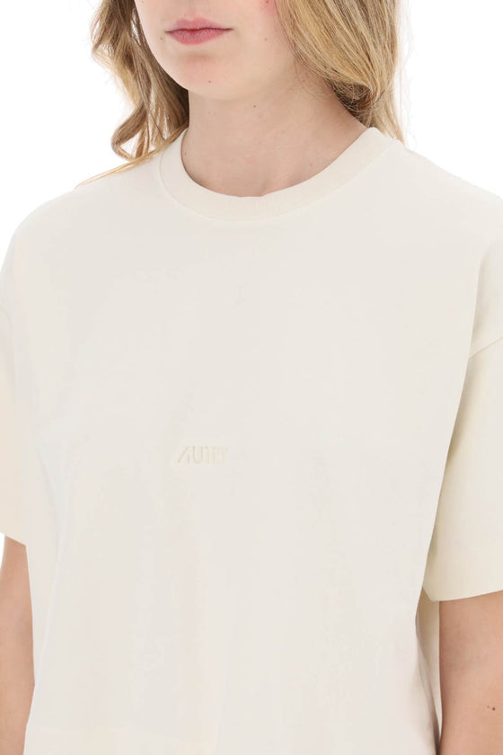 Autry boxy t-shirt with debossed logo