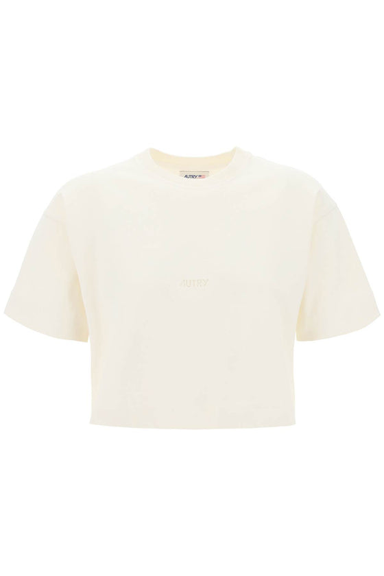 Autry boxy t-shirt with debossed logo