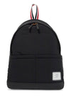 Thom Browne black multipocket backpack in polyester and leather with adjustable straps