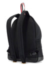 Thom Browne black multipocket backpack in polyester and leather with adjustable straps