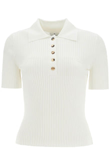  Courreges short-sleeved ribbed polo