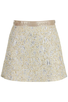  Ganni metallic cloquã© mini skirt