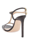 Tom Ford angelina sandals in croco-embossed glossy leather