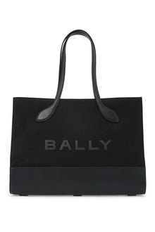  Bally east/west nylon and leather tote bag