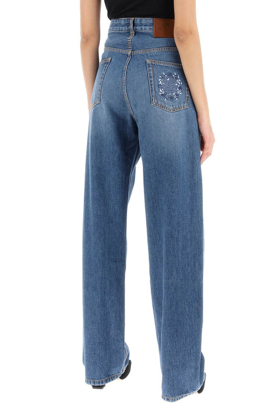 Etro low-waisted baggy jeans