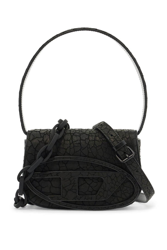 Diesel 1dr leather shoulder bag with dry finish