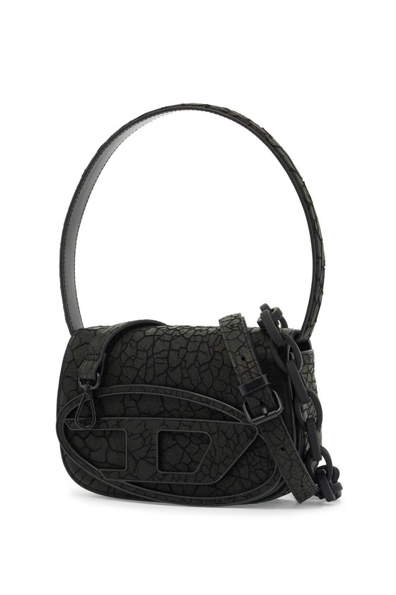 Diesel 1dr leather shoulder bag with dry finish