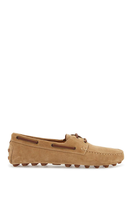 Tod'S suede biscuit leather loafers with rubber sole