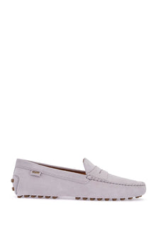  Tod'S light grey suede leather driving moccasin