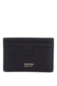  Tom Ford minimalist black calfskin credit card holder