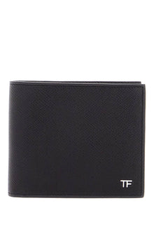  Tom Ford compact foldable black calfskin wallet made in italy