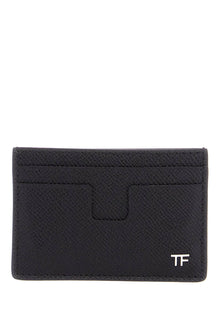  Tom Ford black minimalist calfskin credit card holder