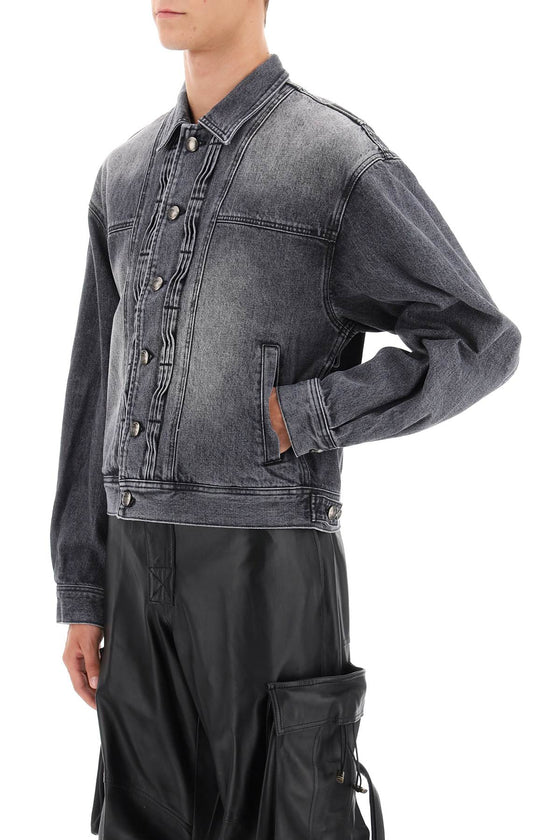 Andersson bell denim jacket with wavy details